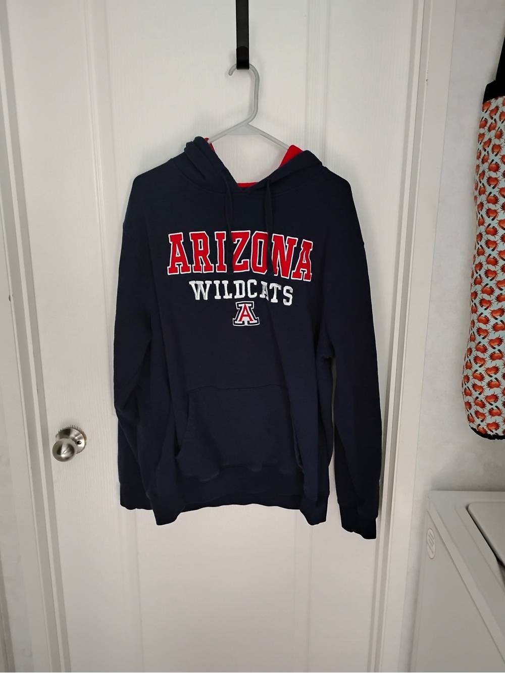 Arizona Wildcats Navy Crewneck Hoodie with Red & White Lettering